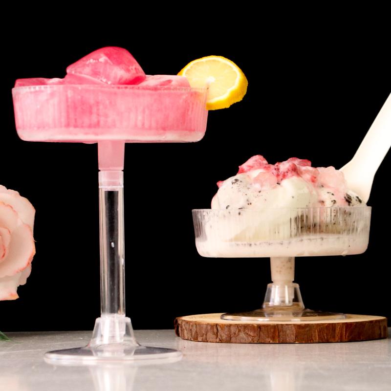 Champagne Tower Set - 10個入り使い捨てプラスチック製マティーニグラス 透明パーティーカップ 結婚式のお祝い バー イベント用品