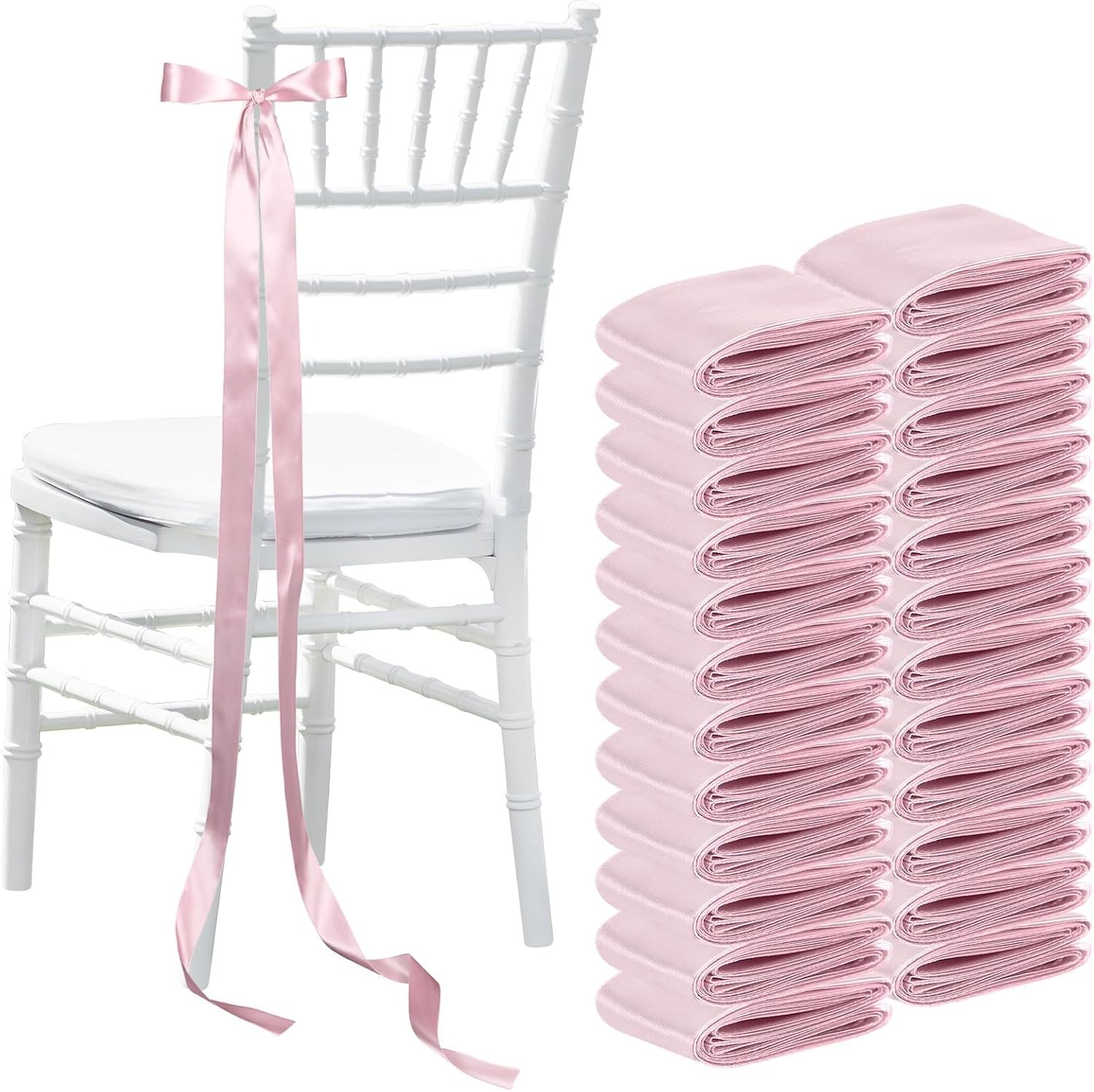 椅子用サテンリボン、通路用リボン、聖堂の背もたれ用リボン、エ - Bridal Sash Ribbon のレビューと価格