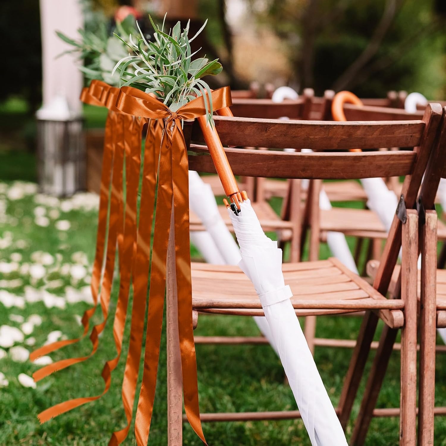 椅子用サテンリボン、通路用リボン、聖堂の背もたれ用リボン、エ - Bridal Sash Ribbon のレビューと価格