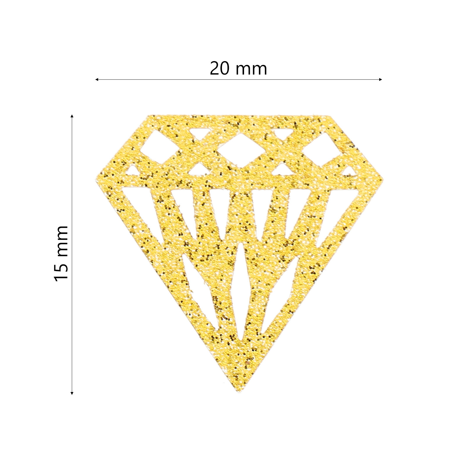 300個入り、婚約指輪の形をした中空のダイヤモンド型紙吹雪。 - Papercraft Supply Confetti のレビューと価格