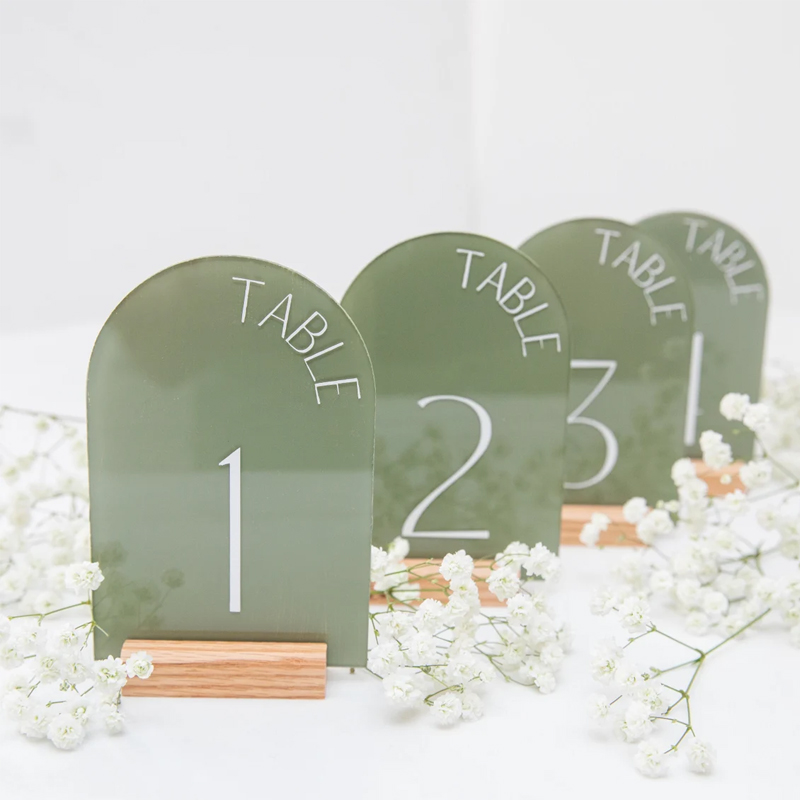パーソナライズされたアクリルの結婚式のテーブル番号,書道,素 - Table Number Gold のレビューと価格