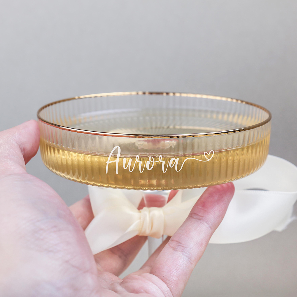 パーソナライズされたリブ付きシャンパンコップ、ブライダルパー - Champagne Tower Set のレビューと価格