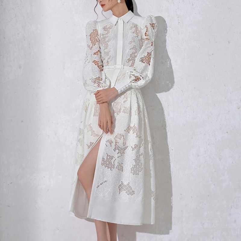女性のための豪華なレースのドレス,長袖,白い色,イブニングド - Bridal Sash Ribbon のレビューと価格