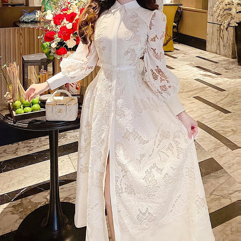 女性のための豪華なレースのドレス,長袖,白い色,イブニングド - Bridal Sash Ribbon のレビューと価格
